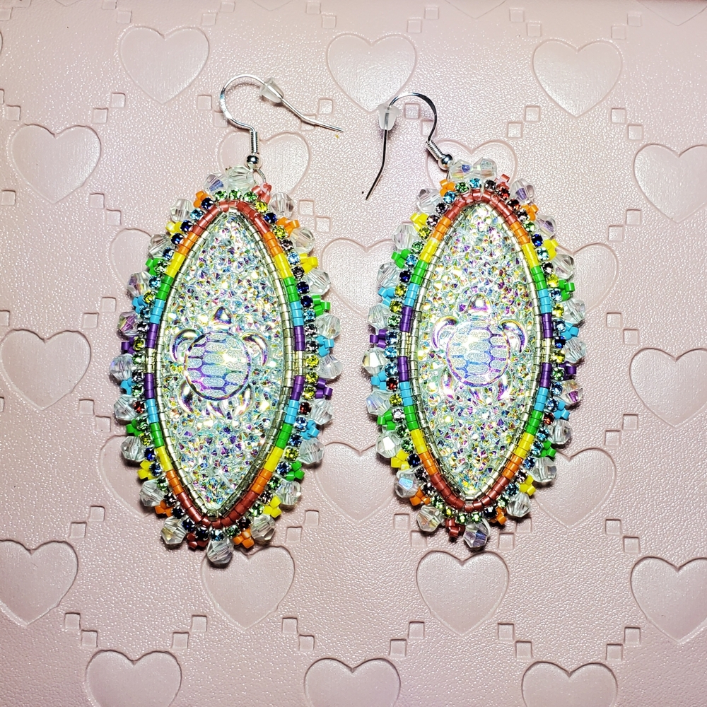 Vibrant Multicolor Beaded Earrings